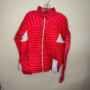NWT Eddie Bauer FIRST ASCENT EB 800 Fill Goose Down Jacket Coat TALL XL Red